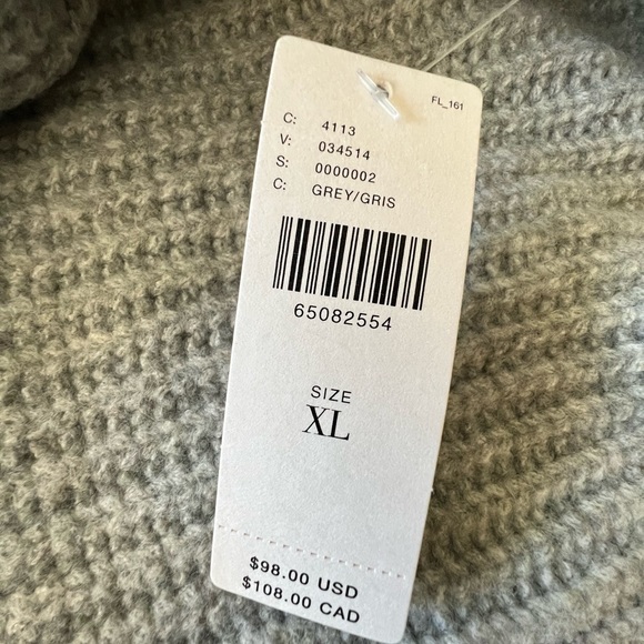 NWT Anthropologie Soft Cowl Neck Sweater. Size XL. Gray color - Picture 4 of 8